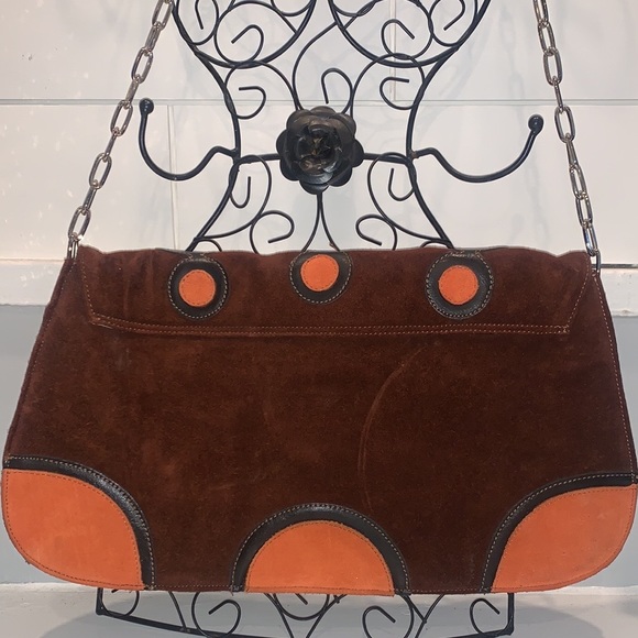 🍒Vintage Suede/Leather Clutch w/strap bag🍒 - Picture 10 of 10